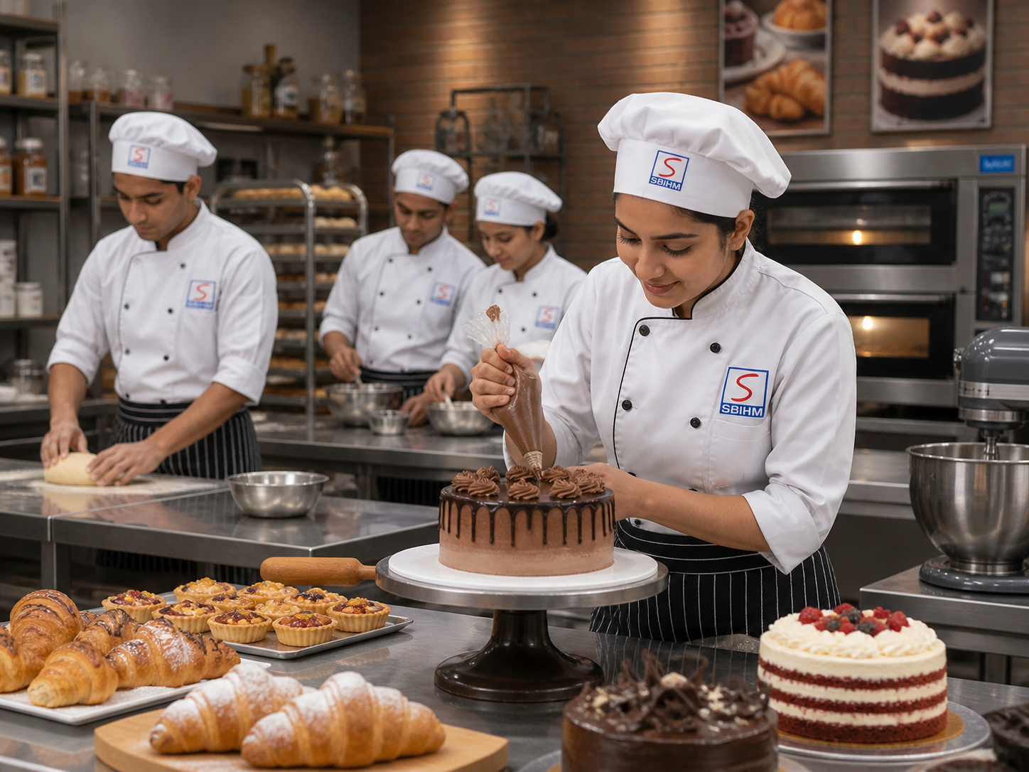 SBIHM bakery and confectionery lab for students learning pastry and baking